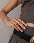 14k Emerald Pyramid Ring
