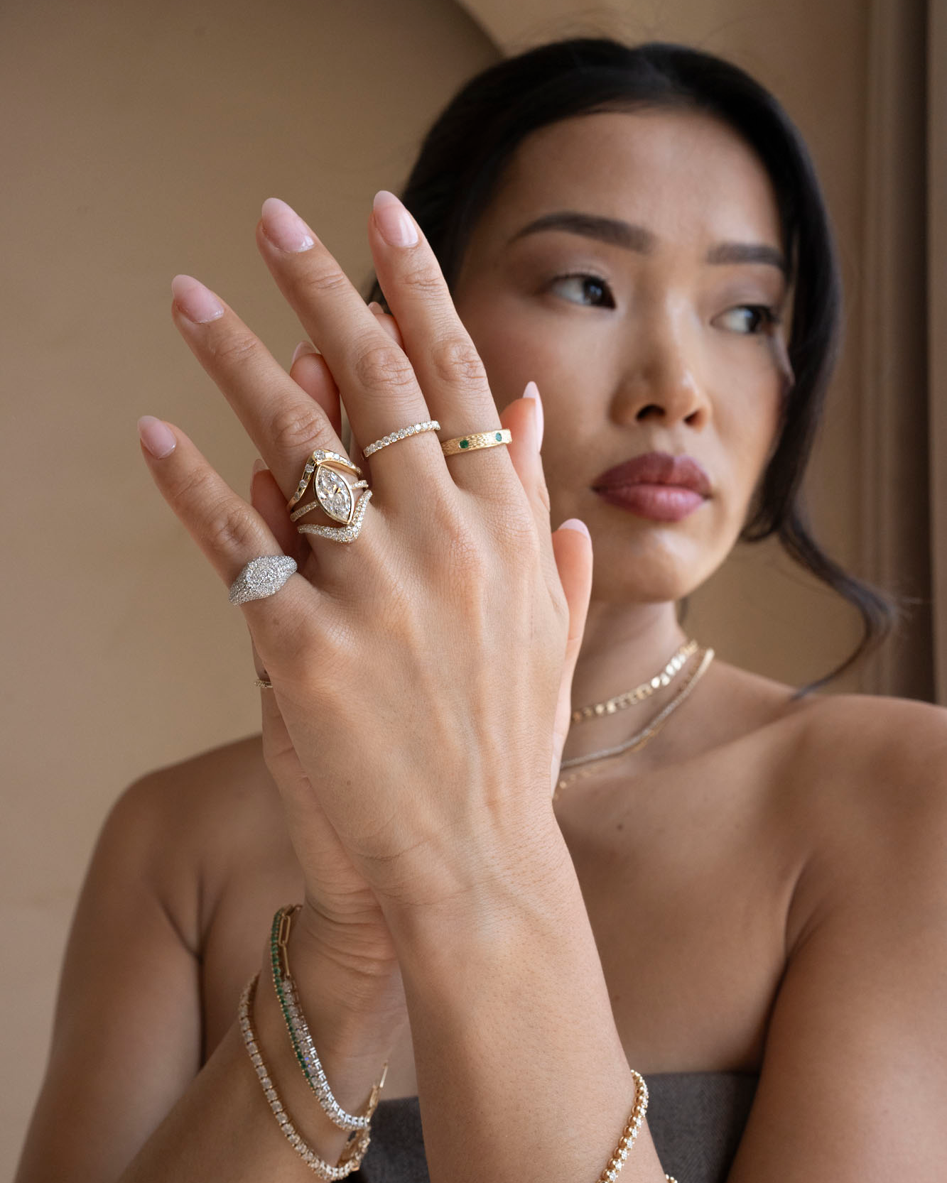 14k Juliet Chevron Band