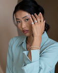 14k Cushion Cut Triple Pave Ring
