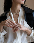 Silver Bubble Letter Necklace