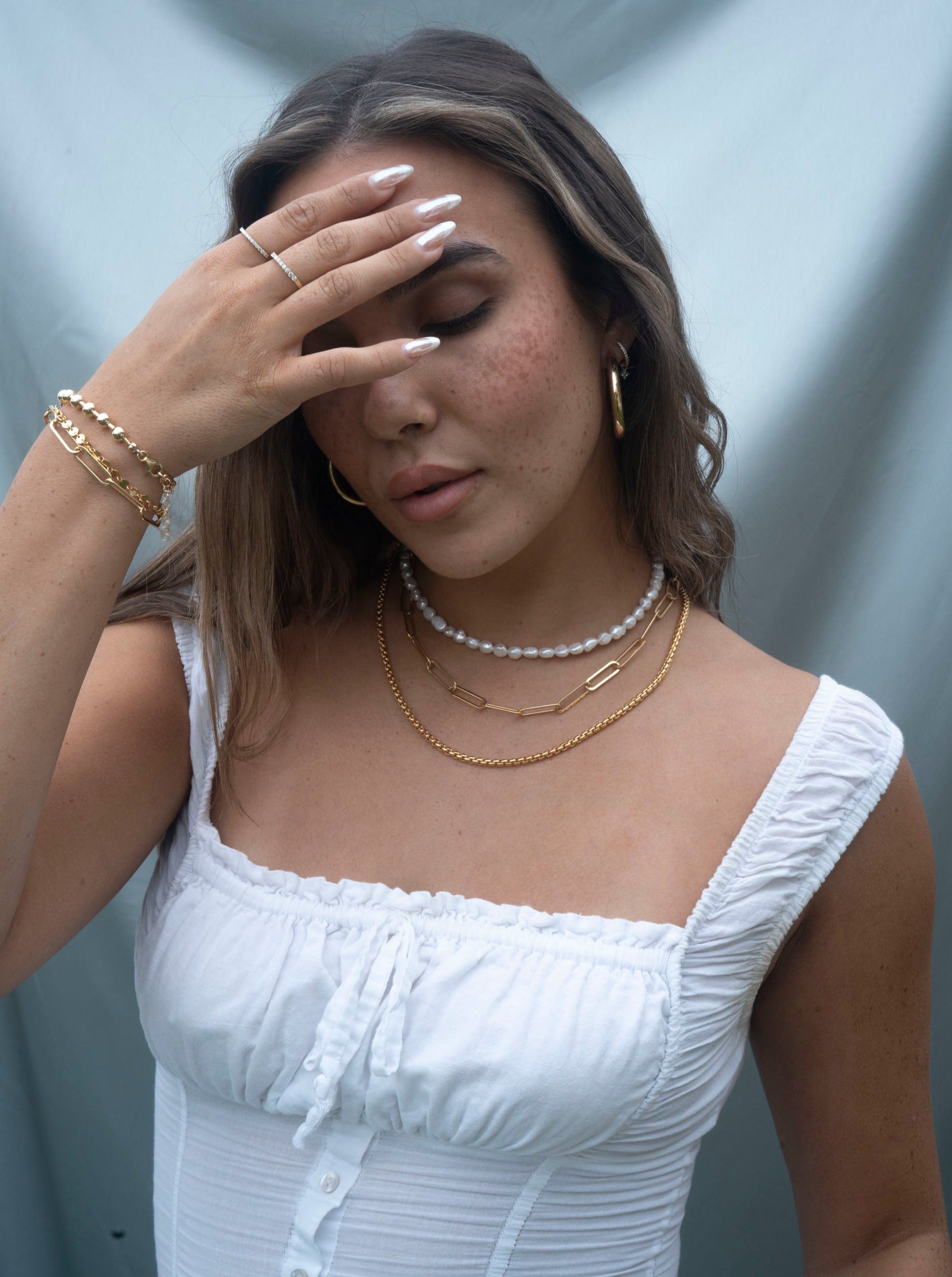 Gold Filled Round Box Necklace