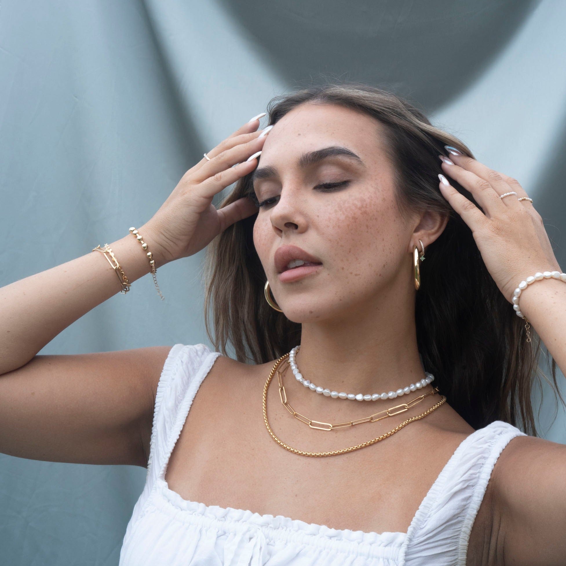 Gold Filled Round Box Necklace