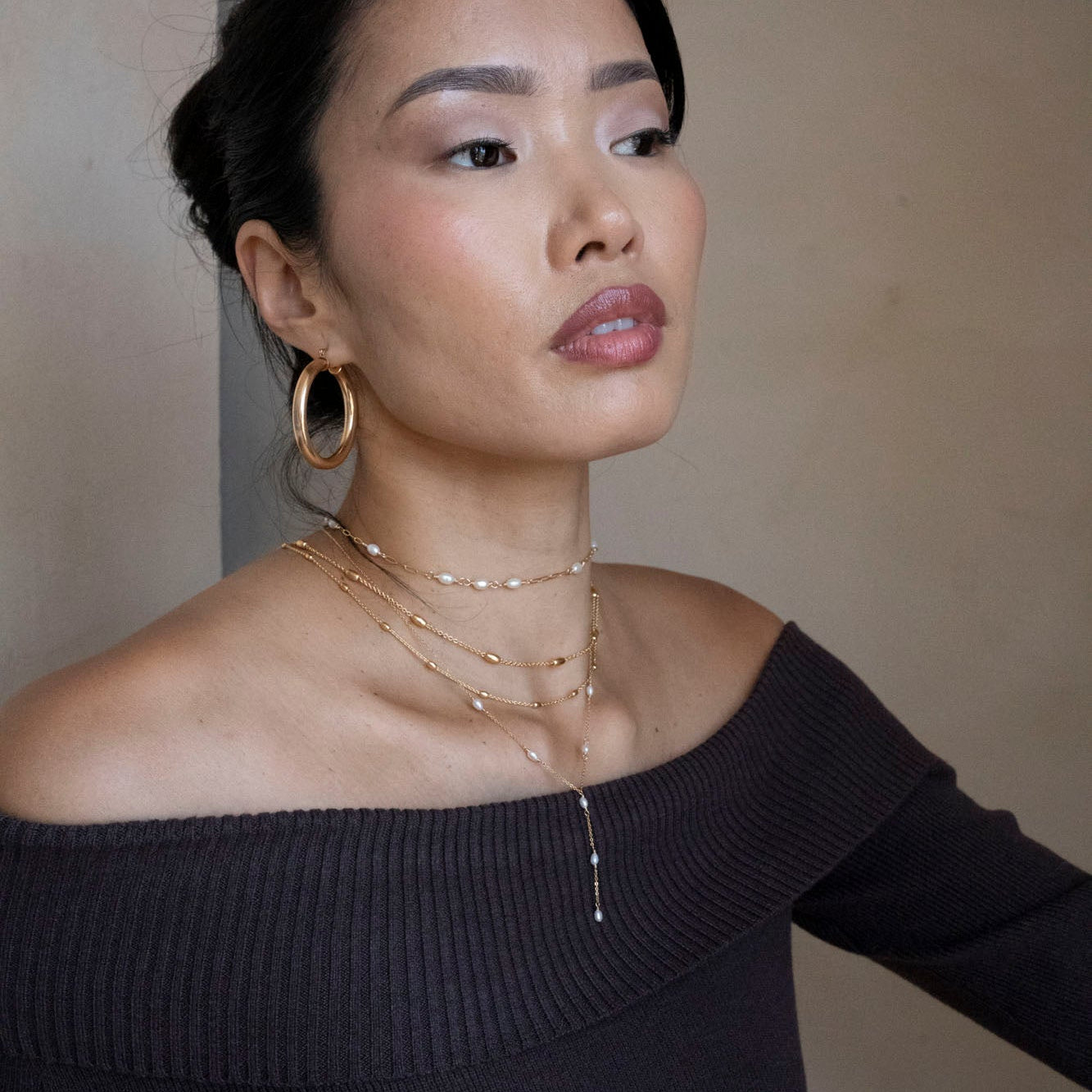 Pearl Lariat Necklace