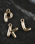 14k Bubble Letter Necklace