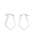 Silver Flat Chandelier Hoops Small