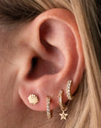 Gold Filled Seashell Studs