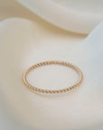 Gold Filled Dainty Twist Stacker Ring