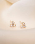 Gold Filled Tri-Crystal Studs