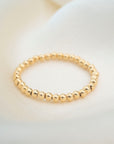 Gold Filled Beaded Stretch Ring