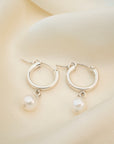 Pearl Clasp Hoops