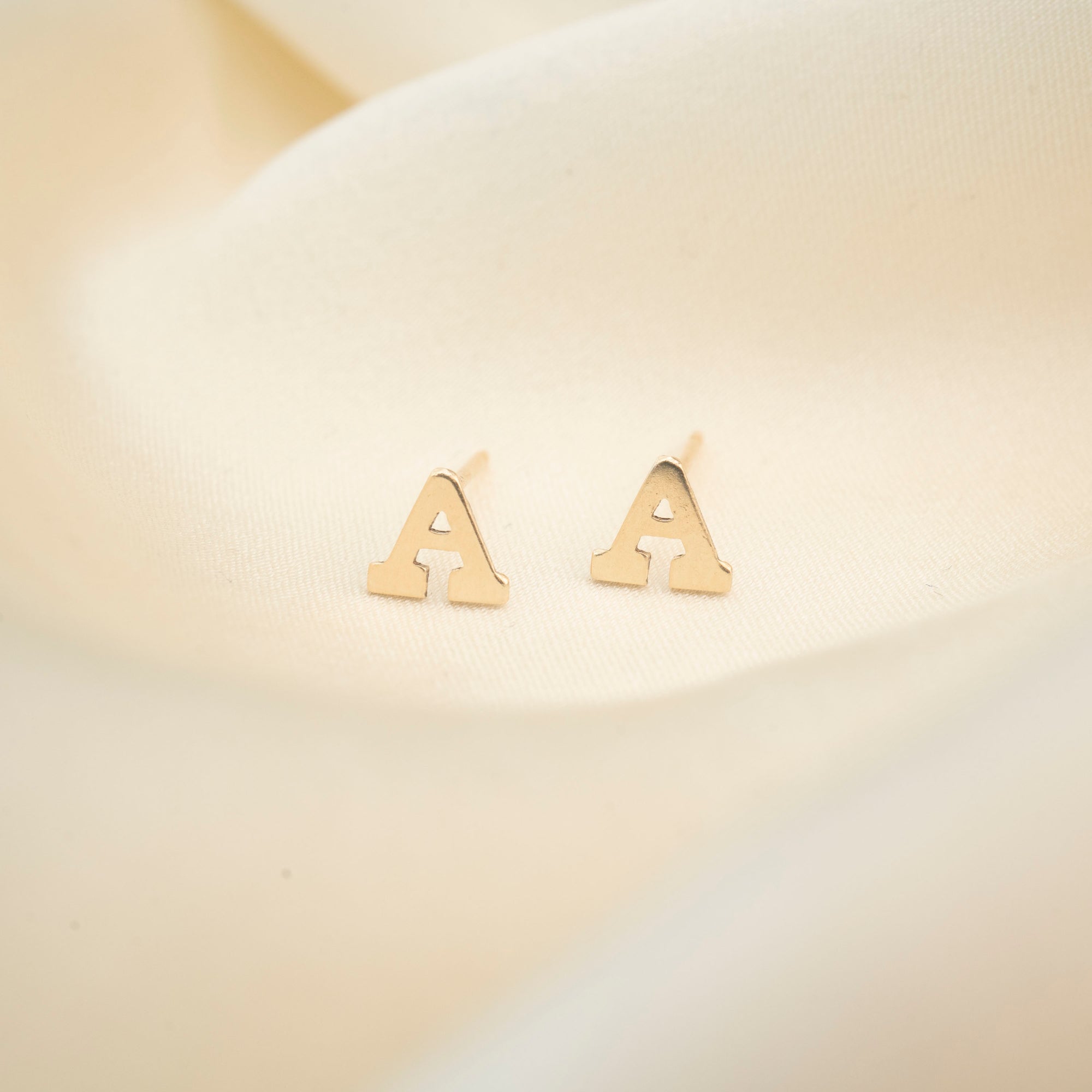Gold Filled Alphabet Stud (Single)