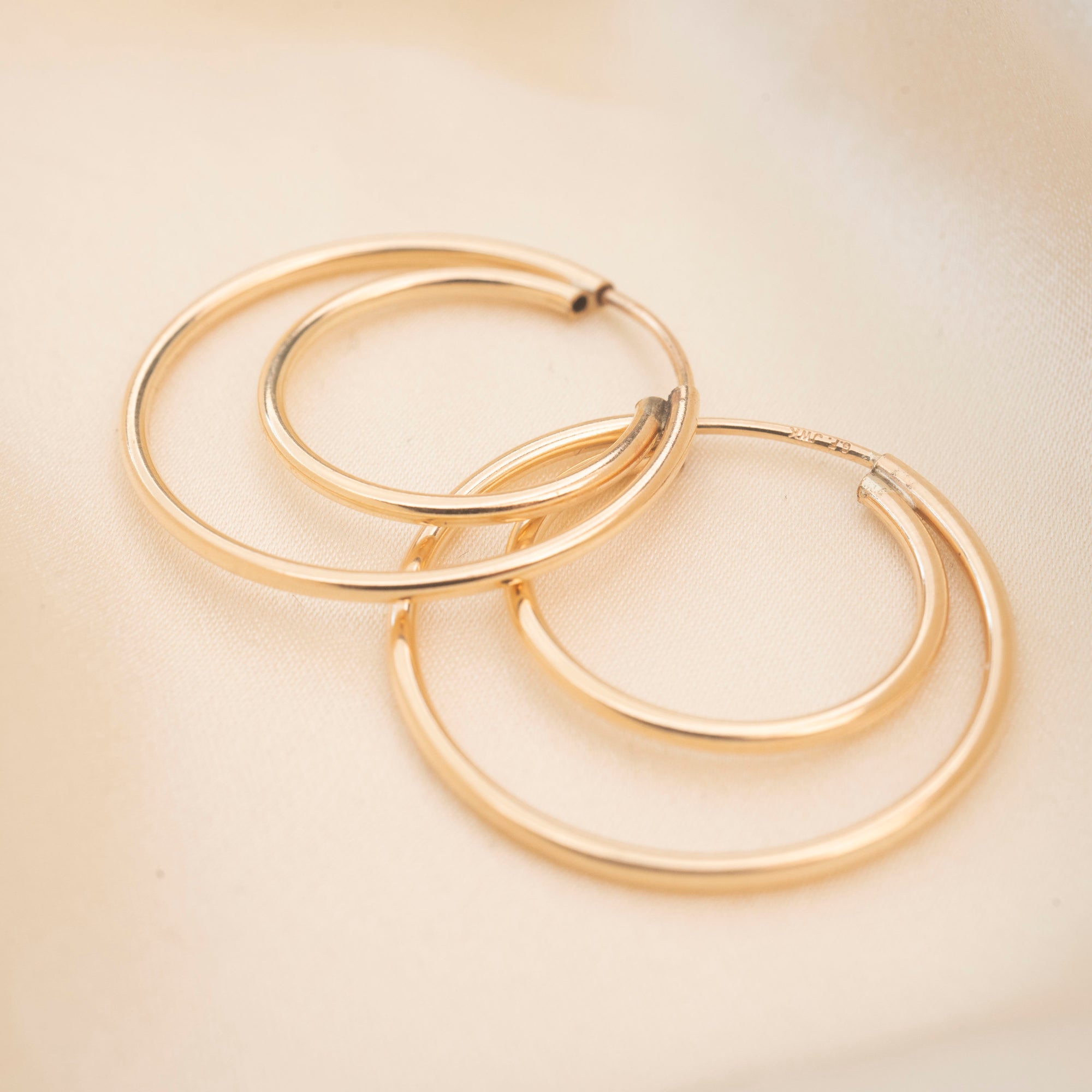 Gold Filled Double Endless Hoops