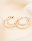 Gold Filled Double Clasp Hoops