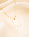 Initial Rectangle Necklace
