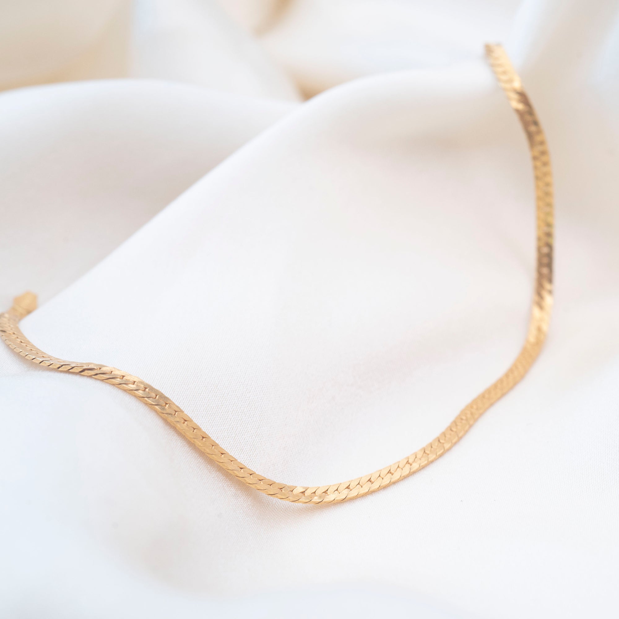 Gold Filled 3mm Herringbone Bracelet