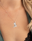 Silver Cowboy Boot Necklace