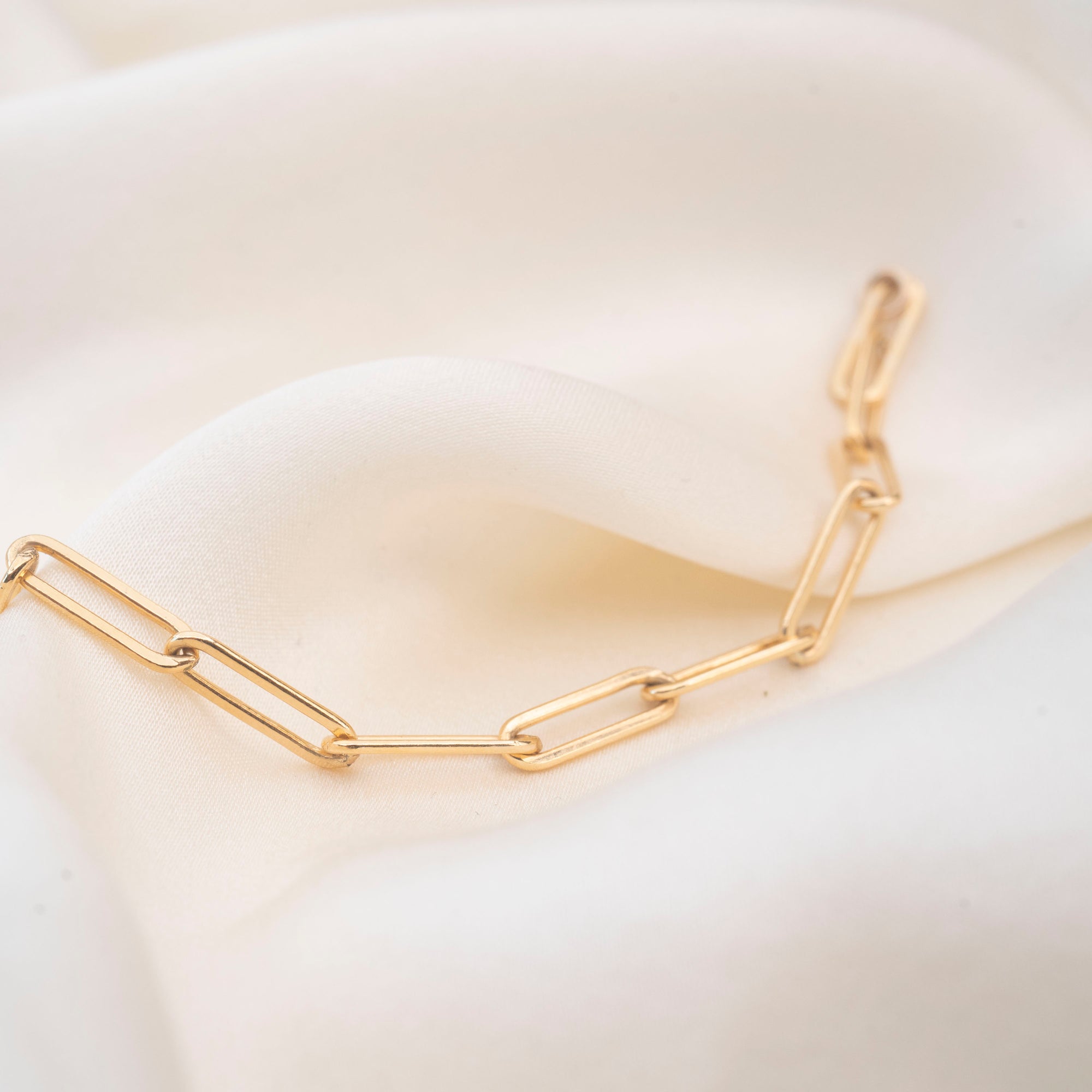 Gold Filled Paperclip XL Bracelet