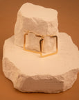 Gold Filled Flat Square Hoops