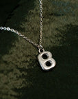Silver Bubble Letter Necklace