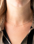 Silver Dapped Bar Necklace