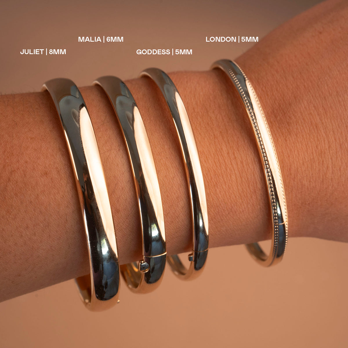 Gold Filled Juliet Bangle | 8mm