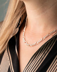 Silver Thick Figaro Necklace