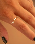 Gold Filled Barrel Wave Ring