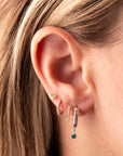 Crystal Clasp Hoops