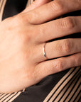 Silver Textured Stackable Ring