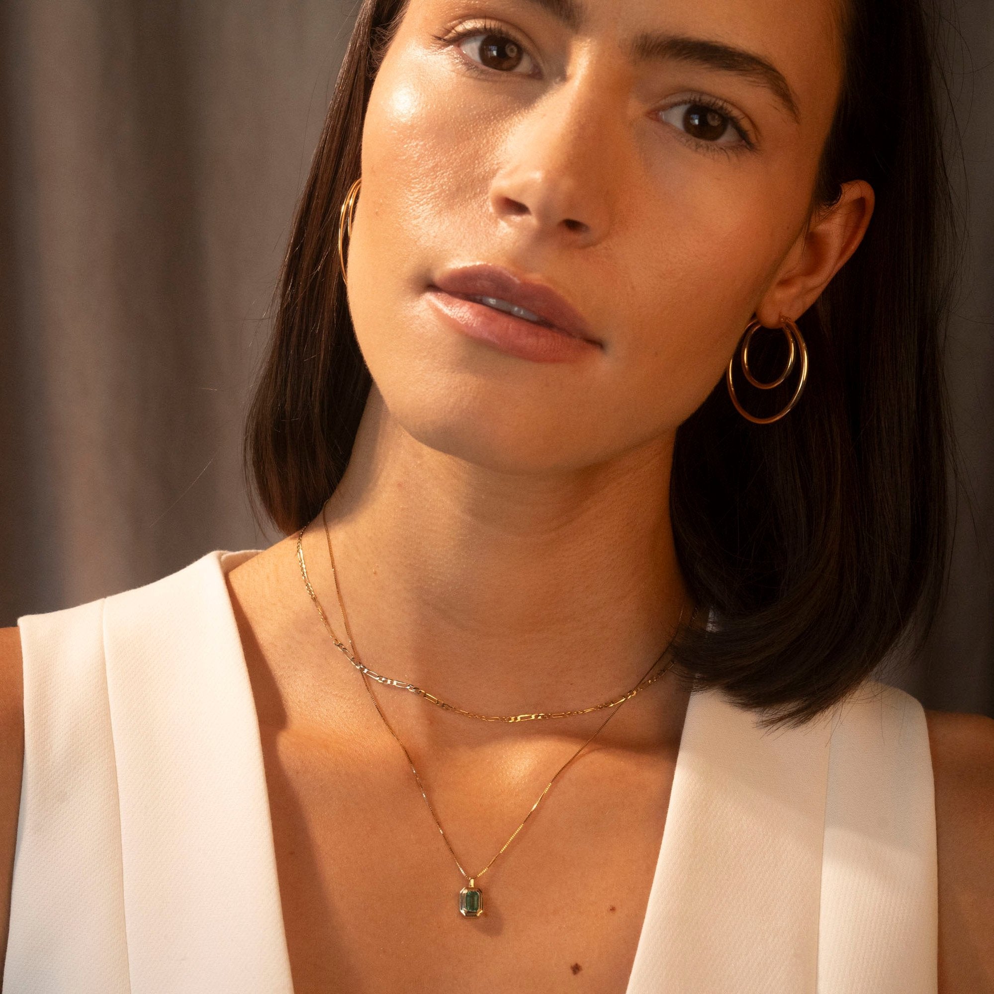 14k Thin Figaro Necklace