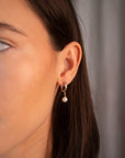 Pearl Clasp Hoops
