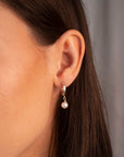 Pearl Clasp Hoops