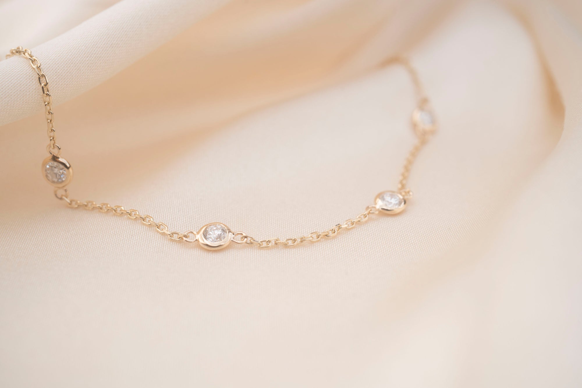 14k Diamond Yard Necklace .33 CTW