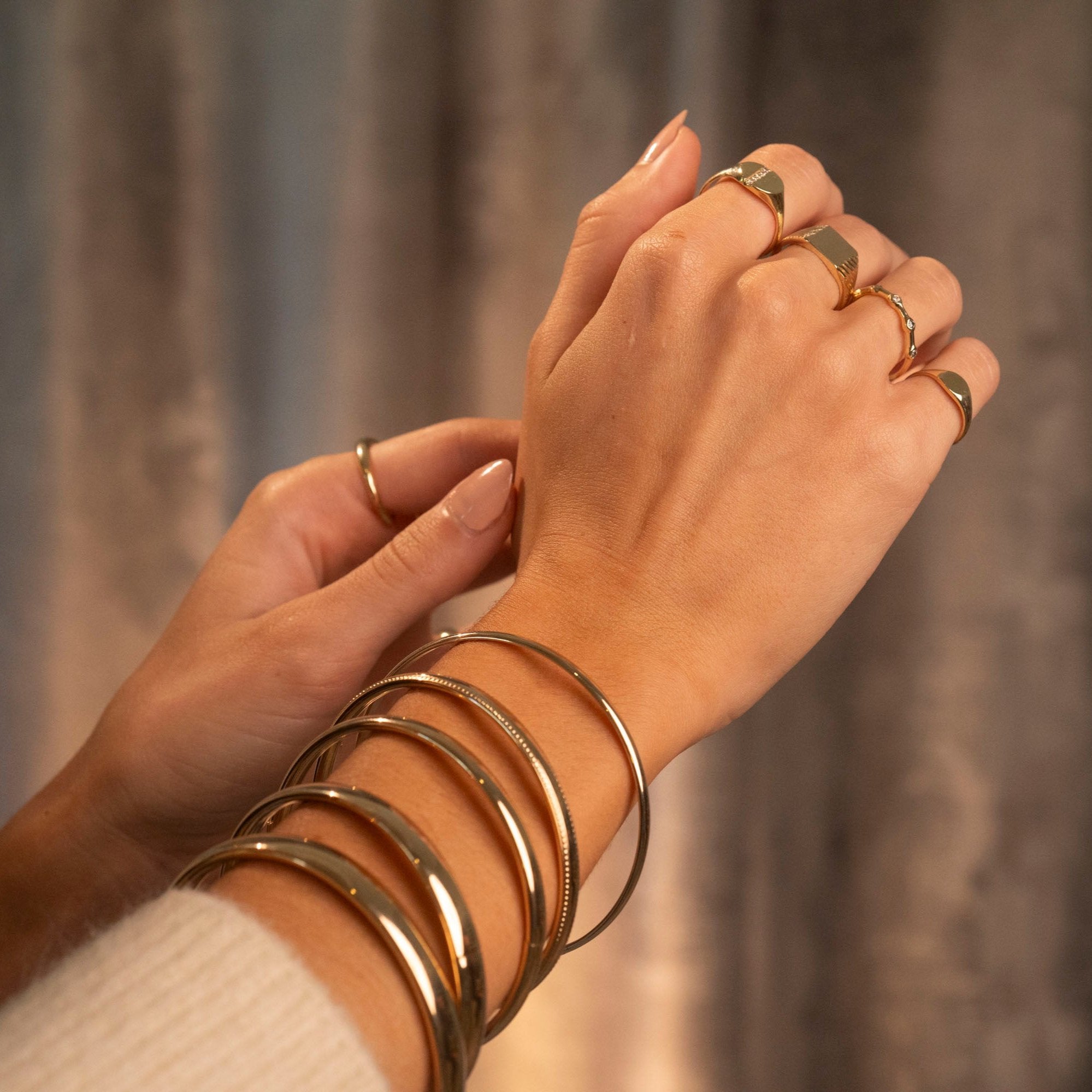 Gold Filled Juliet Bangle | 8mm