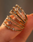 14k Diamond Baguette Pave Ring
