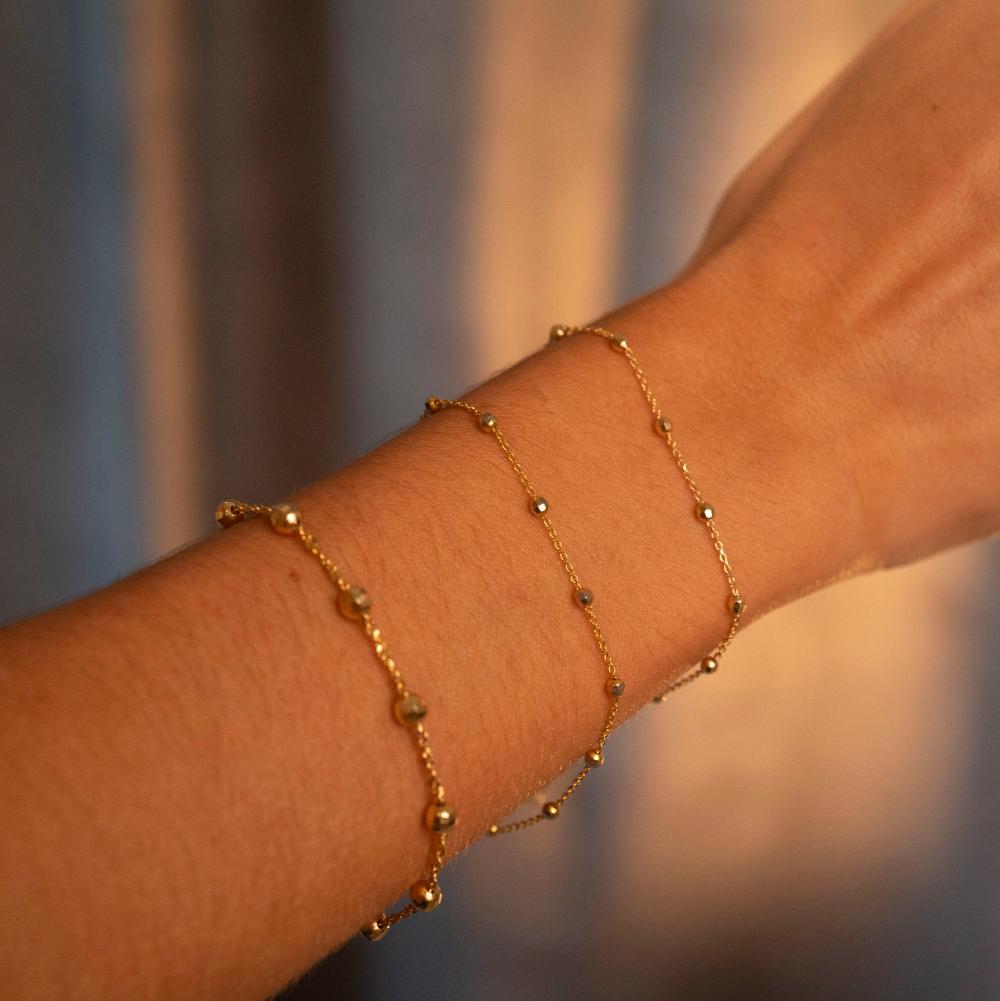 14k Big Disco Satellite Bracelet