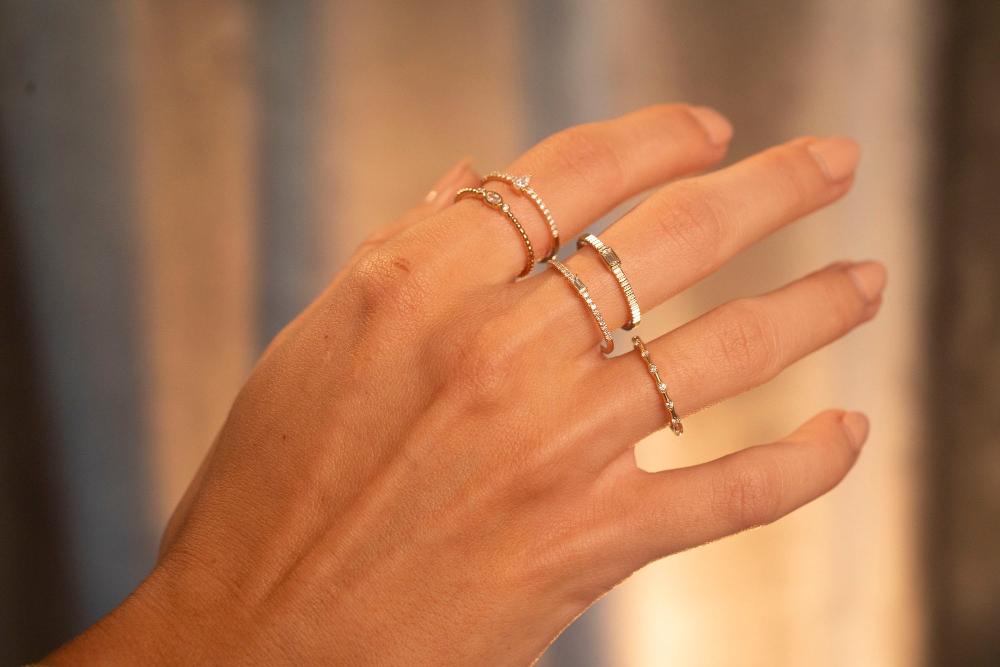 14k Diamond Pear Pave Ring