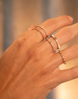 14k Diamond Baguette Pave Ring