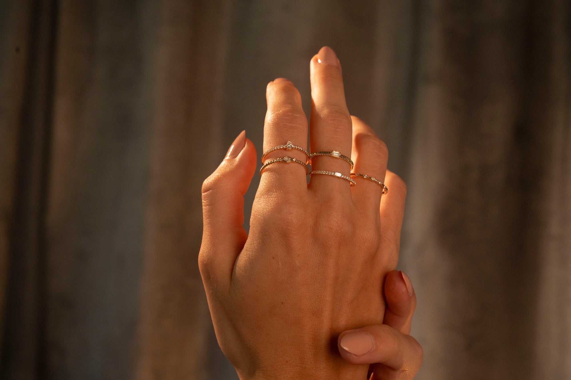 14k Diamond Pear Pave Ring