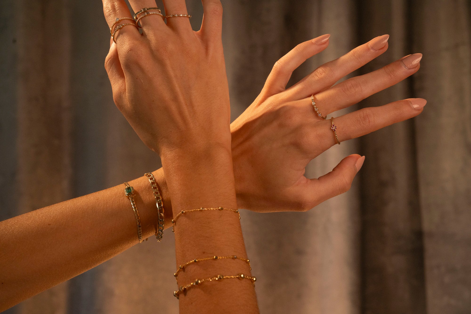 14k Big Disco Satellite Bracelet