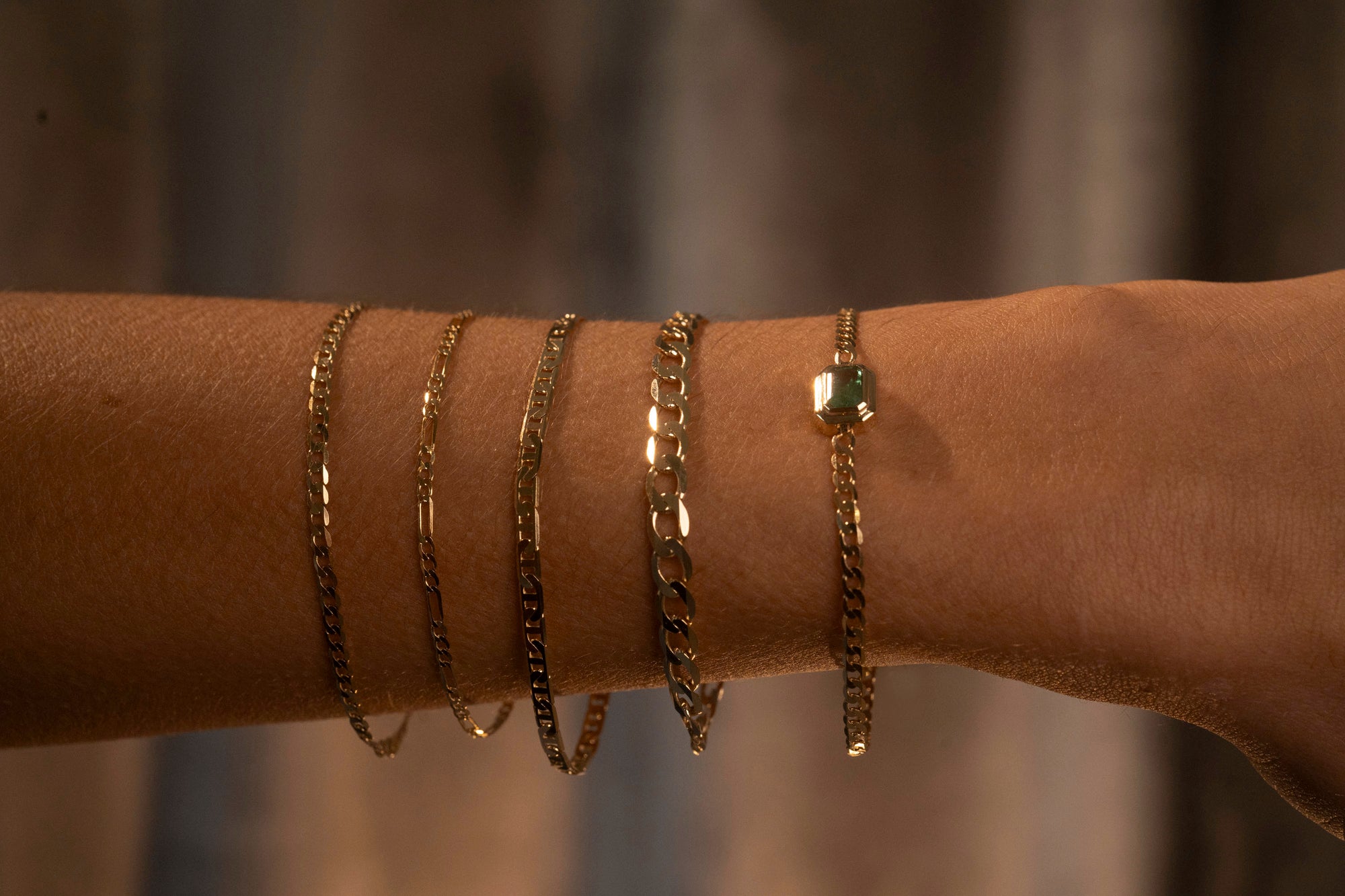 14k Thin Figaro Bracelet