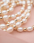 Gold Filled Beads and Pearl Necklace
