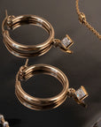 Goddess Crystal Clasp Hoops