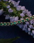 14K Emerald Cupcake Tennis Bracelet | 2 CTW