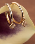 Goddess Crystal Clasp Hoops