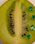 14k Emerald Pear Shape Studs