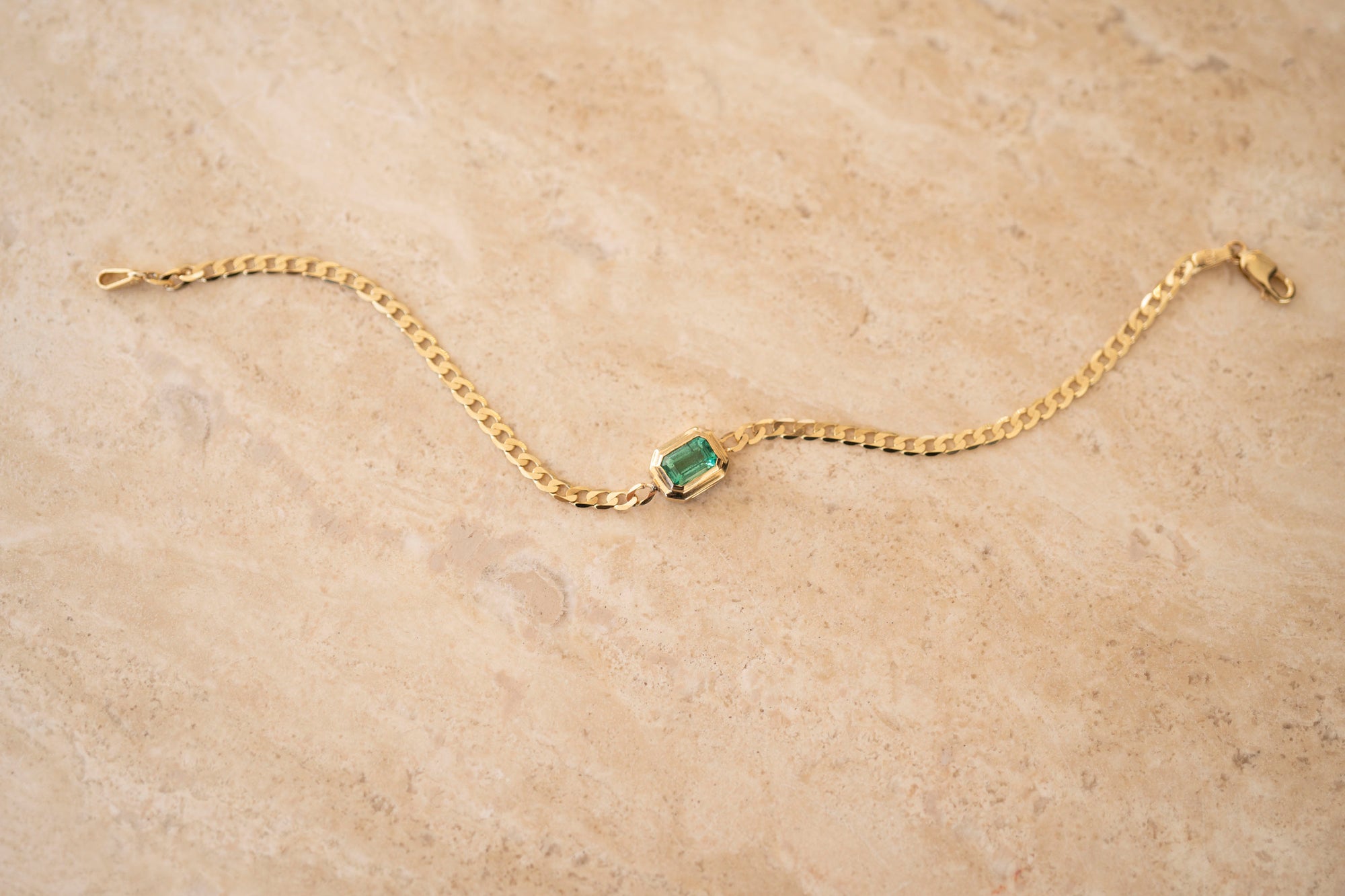 14k Mini Emerald Neptune Bracelet