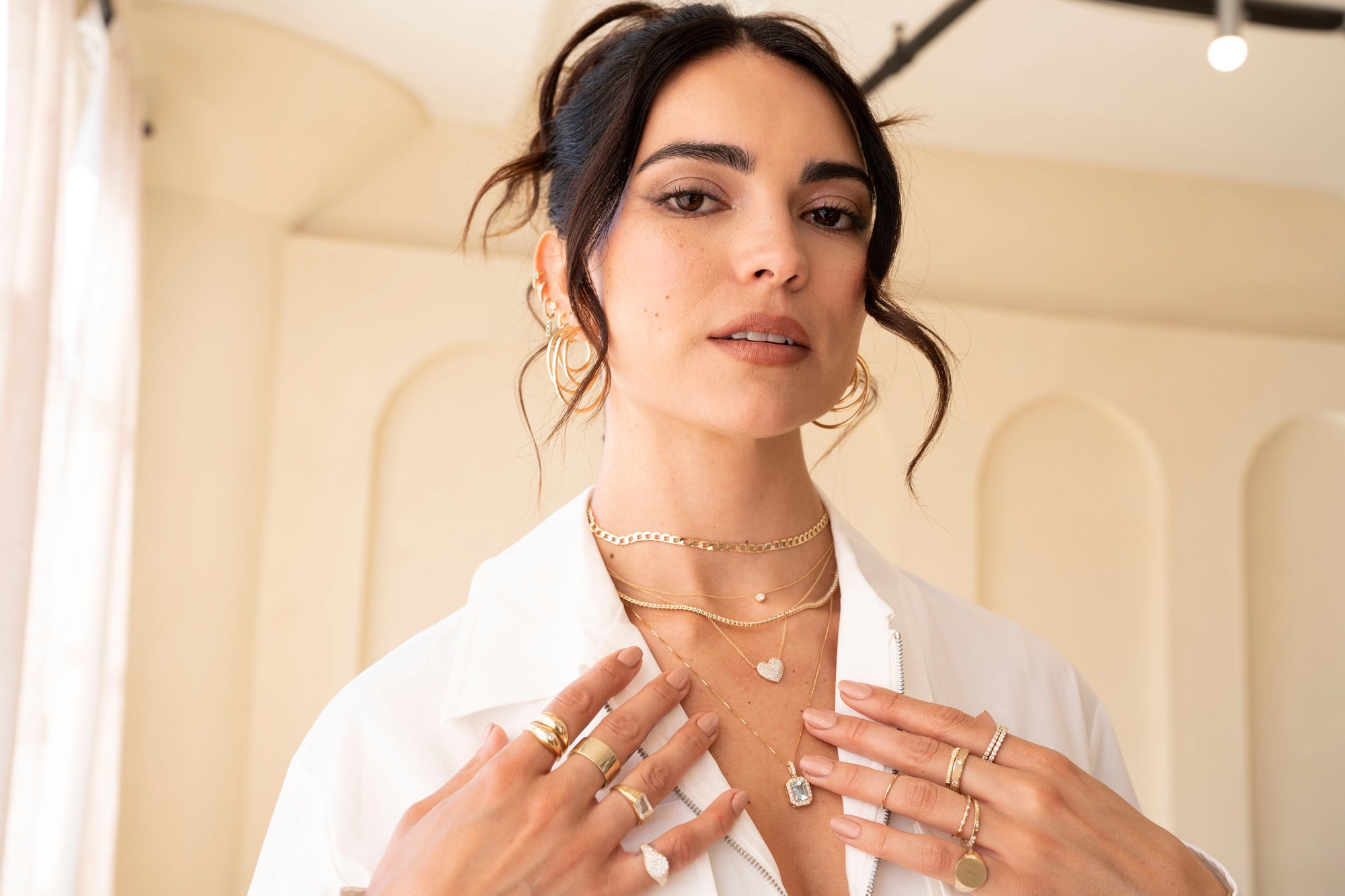 14k Gold Diamond Stacker