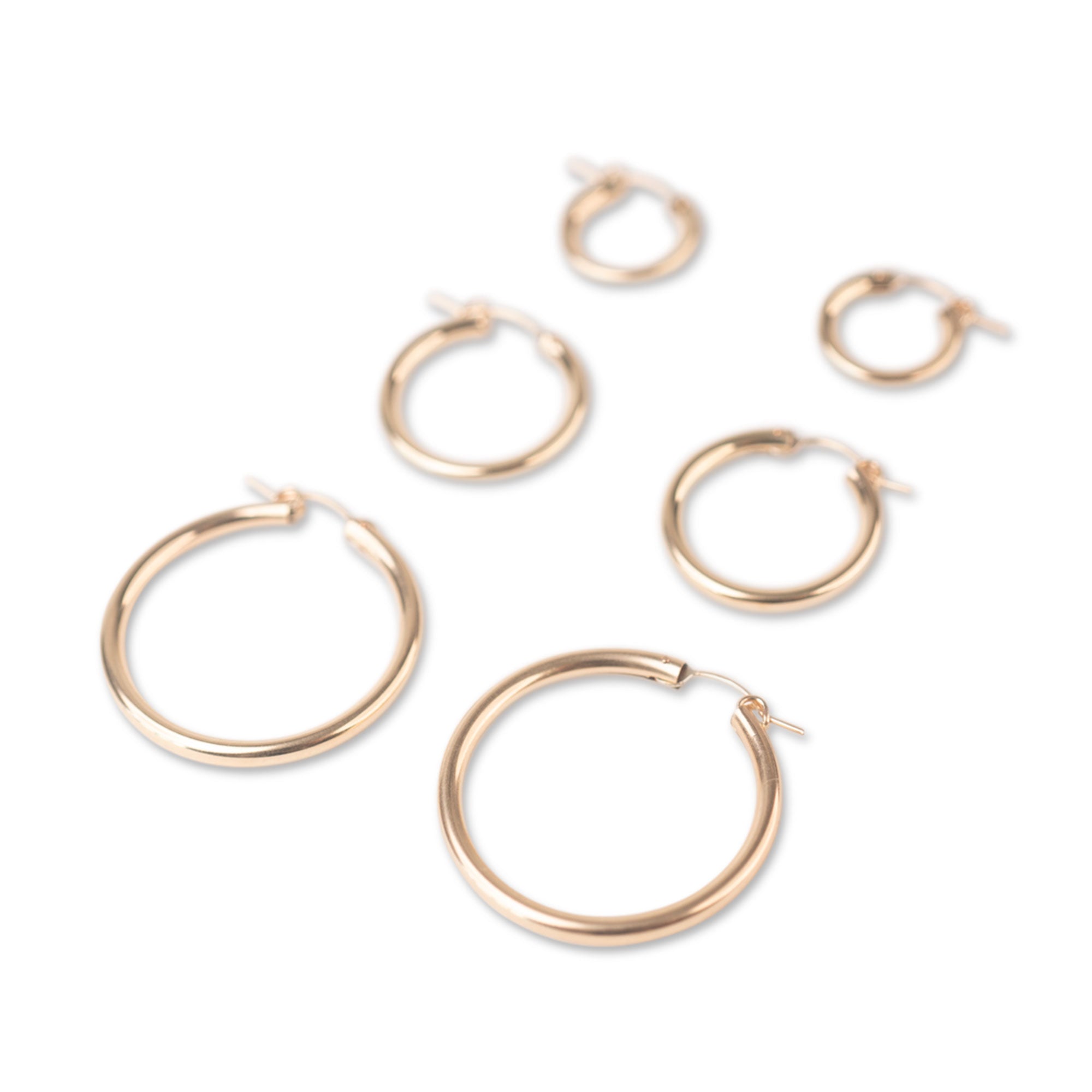 Gold Filled 3mm Clasp Hoops