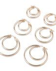 Gold Filled Double Clasp Hoops